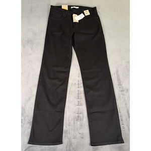 NWT Levis 314 Shaping Straight Black Wash Jeans Womens 30 x 32 Size 10 Charity